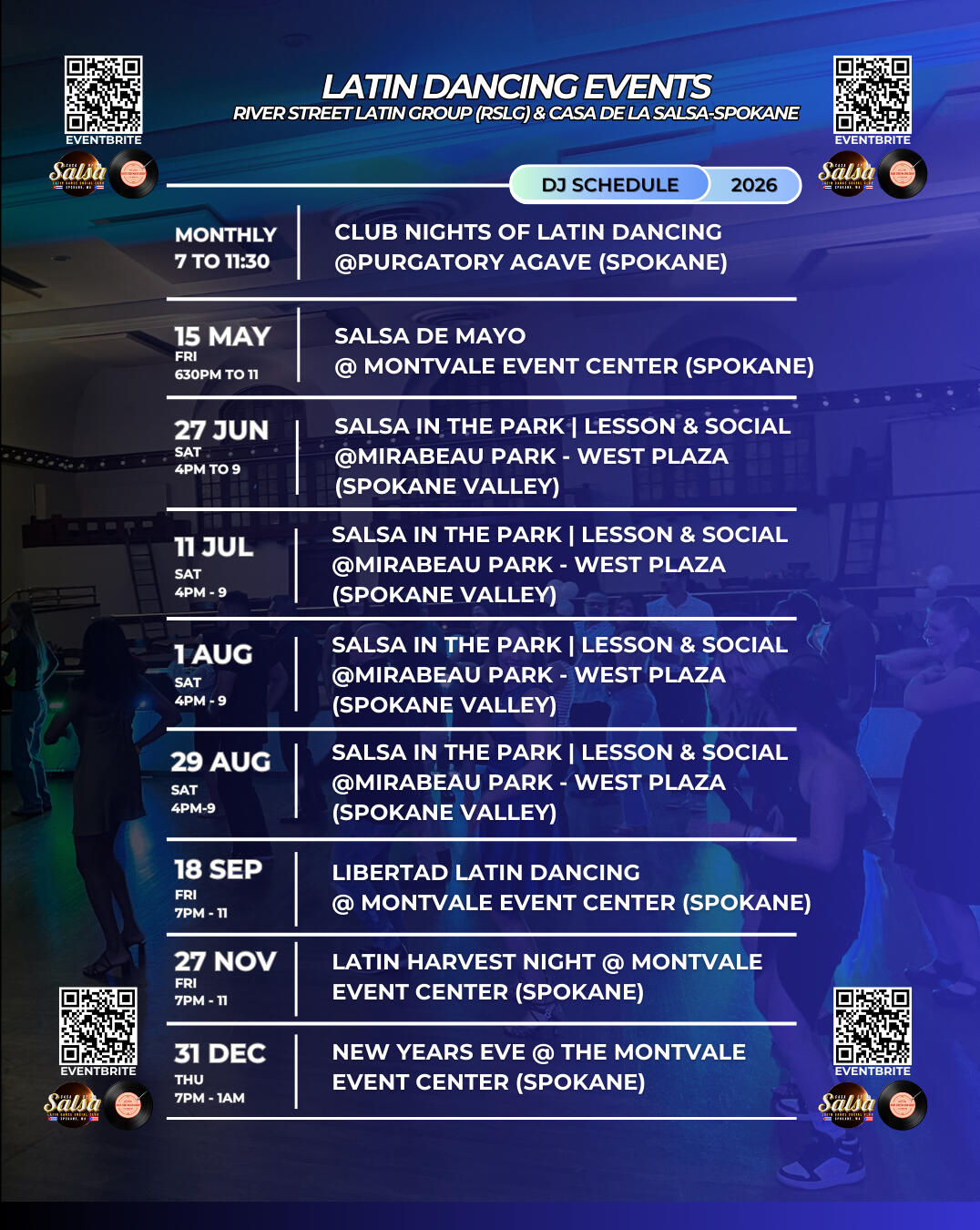 2026 Dance Event Schedule